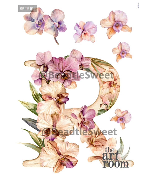 Letter R Rice Paper RP-TP-R1