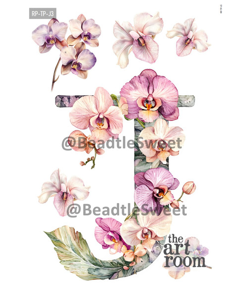 Letter J Rice Paper RP-TP-J3
