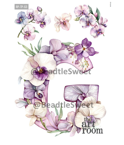 Letter G Rice Paper RP-TP-G3