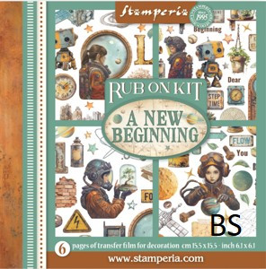 Rub on kit cm 15,5x15,5 - 6 pages A new Beginning DFLRBX10