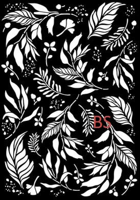 Stamperia Big A3 stencil 29.7cmX42cm -Leaves