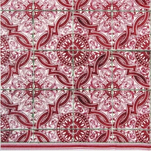 Lorenzo Red Decoupage Napkin in Singapore