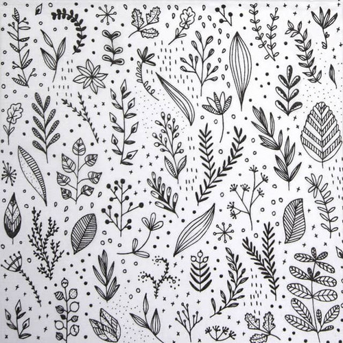 Pure Flower  White Decoupage Napkin in Singapore