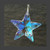 28mm Swarovski 6714 Blue AB Star, pendant changes color with different background