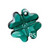 19mm Swarovski 6764 Emerald Clover Pendant