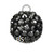 Swarovski 405 Jet Hematite Mesh Ball Pendant 12mm