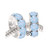 Swarovski 77512 Rondelle Spacer Bead Air Blue Opal 10mm