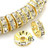 Swarovski 77512 Rondelle Spacer Bead Crystal in Gold 10mm