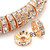 Swarovski 77512 Rondelle Spacer Bead Crystal in Rose Gold 10mm