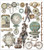 Rub on kit cm 20,5x23 - 6 pages Voyages Fantastiques