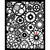 Stamperia Thick stencil 20X25cm - Voyages Fantastiques gears pattern (KSTD188)