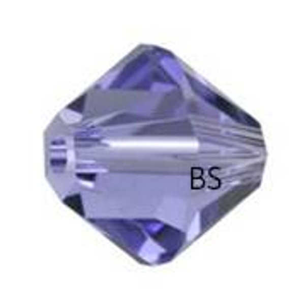 3mm Swarovski 5328 Tanzanite Bicone Bead