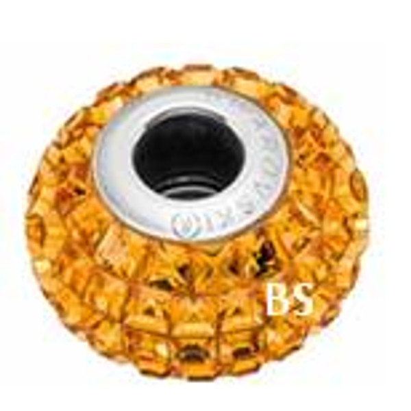 Swarovski BeCharmed Pave Bead 80201 Topaz