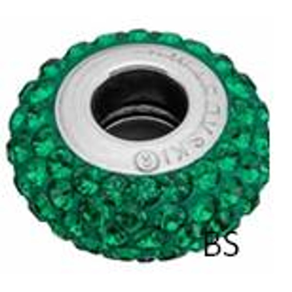 Swarovski BeCharmed Pave Bead 81101 Dark Moss Green