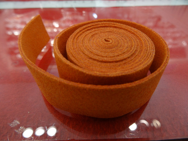 20mm Flat Suede Cord in Orange