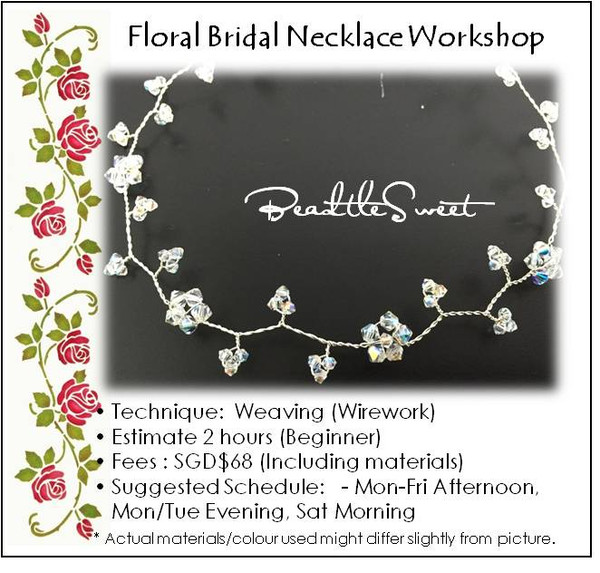 Jewelry Making : Floral Bridal Necklace Workshop for Bridal Party