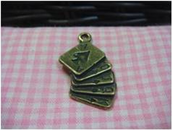 Antique Brass Poker Charm