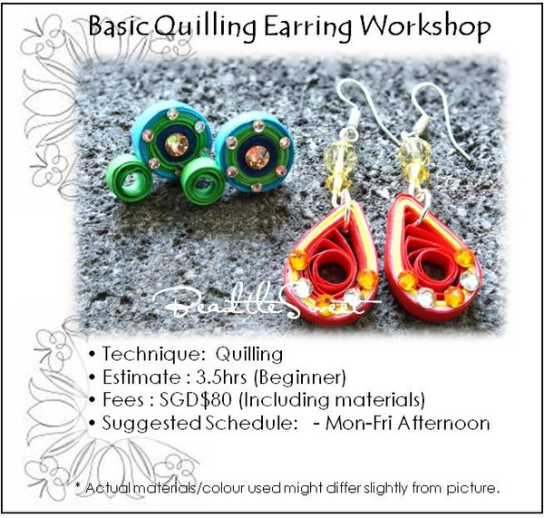 Paper Quilling Earring Workshop