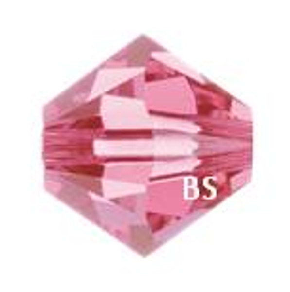 3mm Swarovski 5328 Rose Bicone Bead