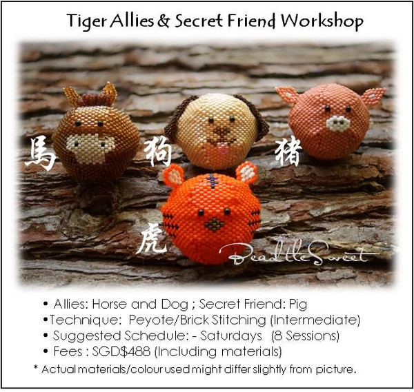 Jewelry Making Course : Tiger Allies and Secret Friend Workshop