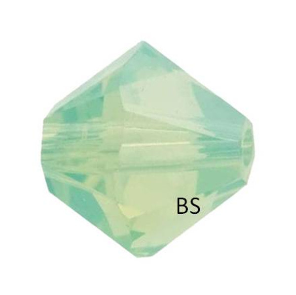 4mm Swarovski 5328 Chrysolite Opal Bicone Bead