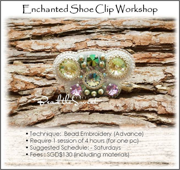 Bead Embroidery Course : Enchanted Shoe Clip Workshop