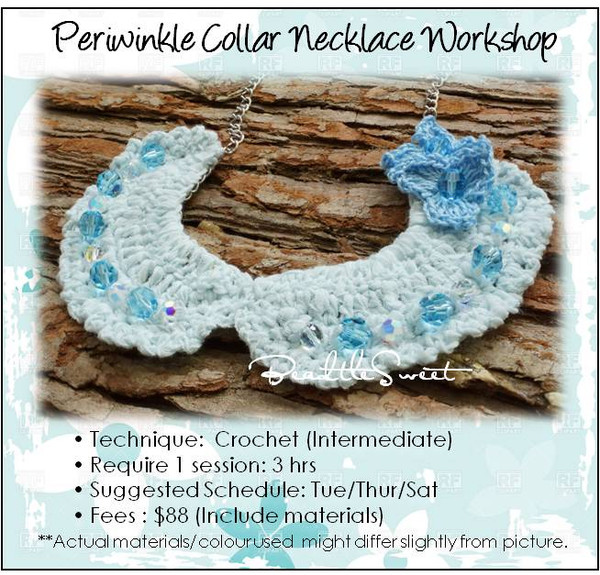Jewelry Making Course : Periwinkle Collar Necklace Workshop