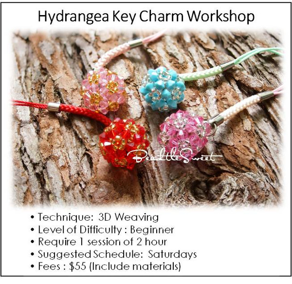 Jewelry Making Course : Hydrangea Key Charm Workshop