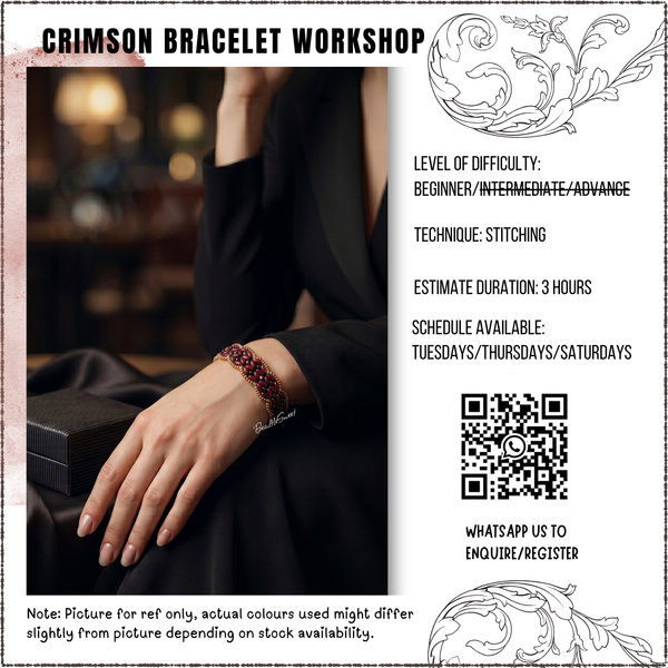 Jewellery Making Course : Crimson Bracelet Workshop