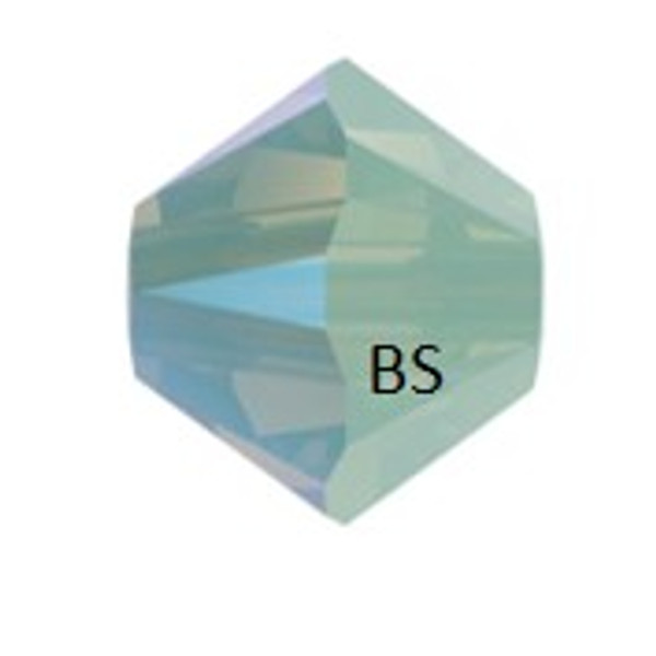 3mm Swarovski 5328 Chrysolite Opal Shimmer Bicone Bead