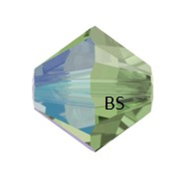 4mm Swarovski 5328 Erinite Shimmer Bicone Bead