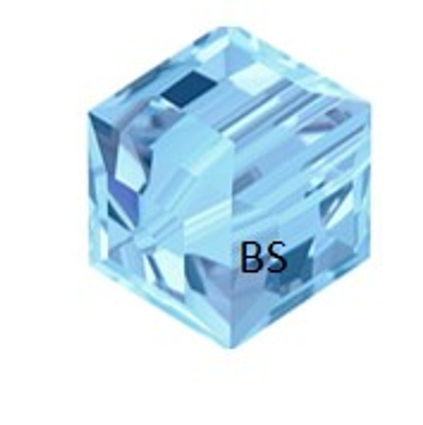 Swarovski 5601 Square Bead Aquamarine 6mm