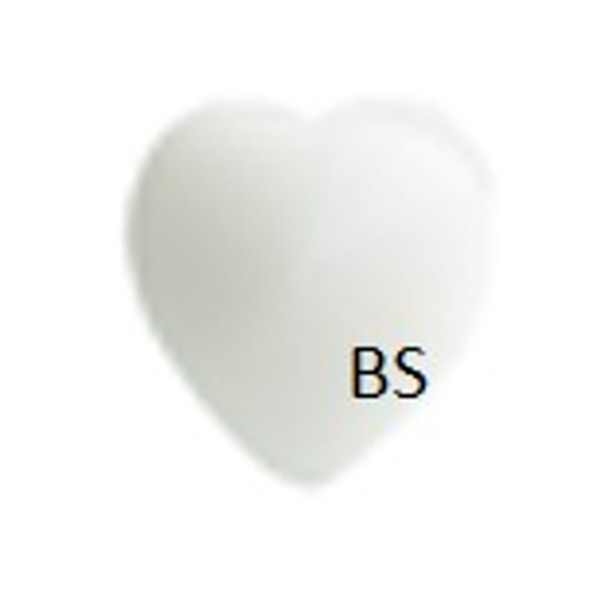 Swarovski 5742 Heart Bead White Alabaster 8mm