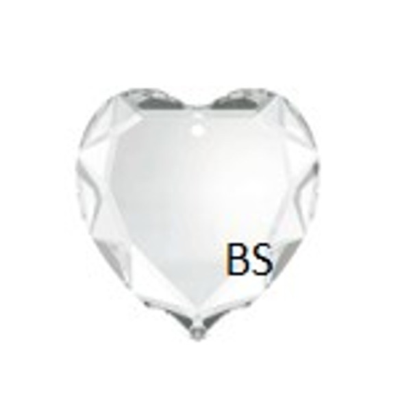 Swarovski 6225 Flat Heart Pendant Crystal 28mm