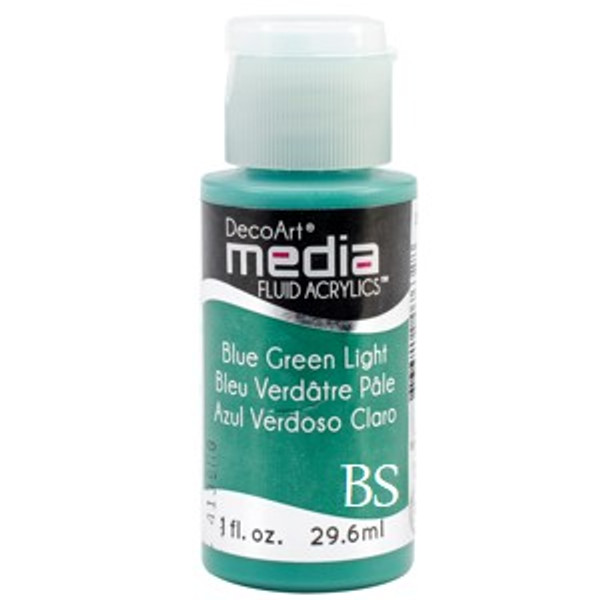 DecoArt Media Fluid Acrylics - Blue Green Light