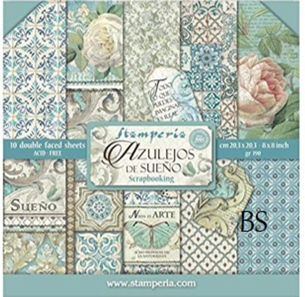 Stamperia Paper Pad - Azulejos De Sueno