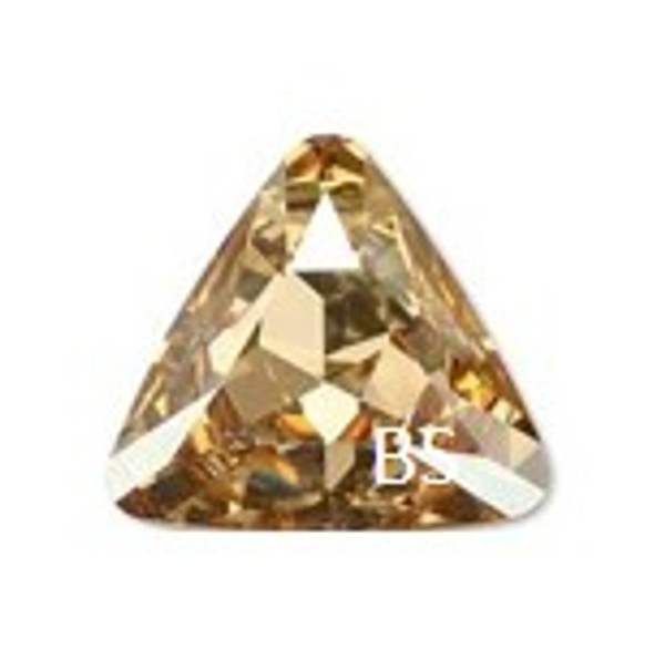 23mm Swarovski 4827 Crystal Golden Shadow Triangle Fancy Stone