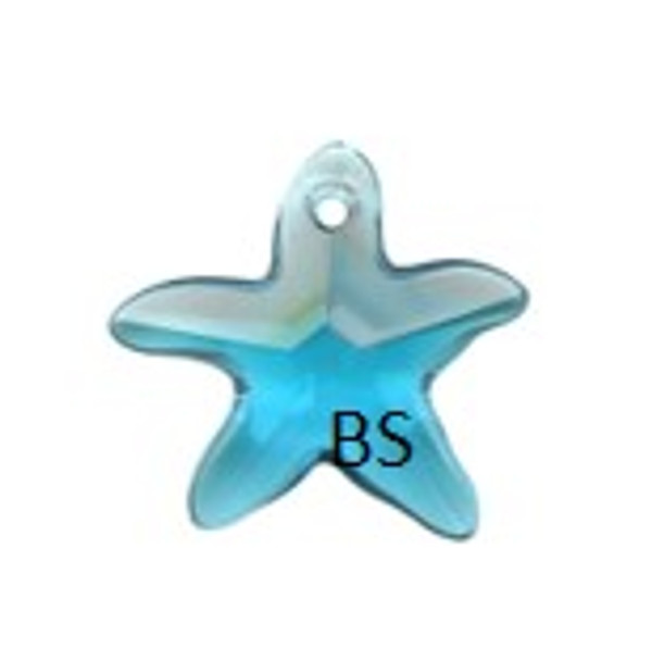 16mm Swarovski 6721 Indicolite Starfish Pendant