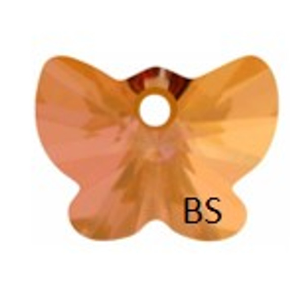 18mm Swarovski 6754 Crystal Copper Butterfly Pendant