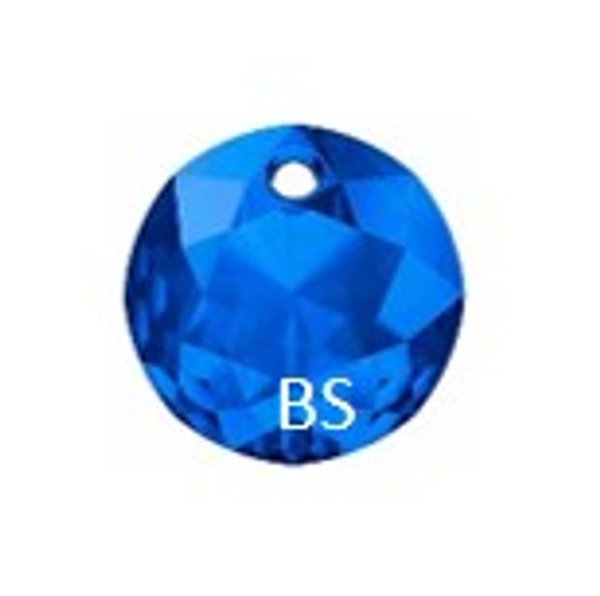 10mm Swarovski 6430 Sapphire Classic Cut Crystal Pendant