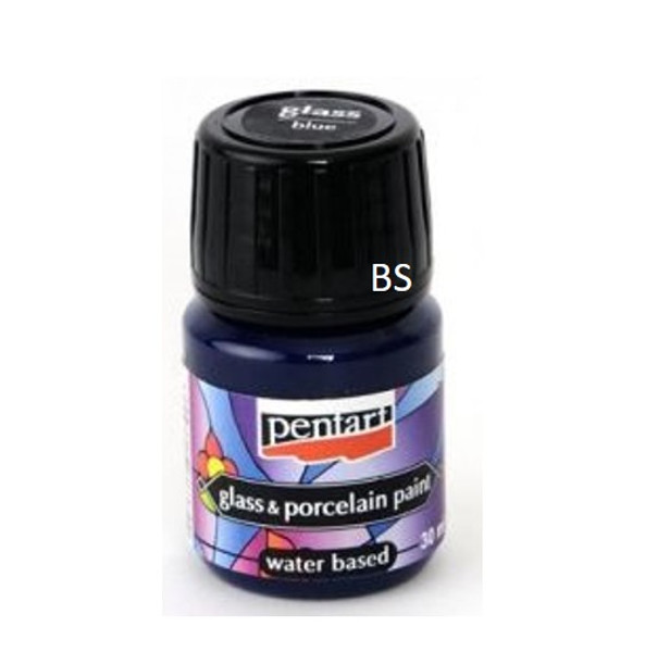 Pentart Glass and Porcelain Paint 30ml (Blue)