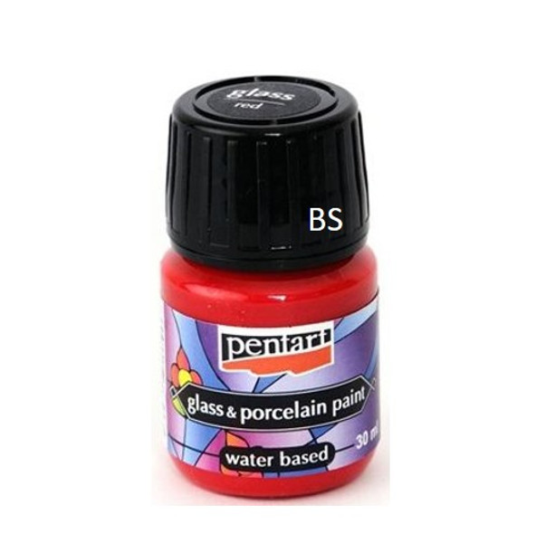 Pentart Glass and Porcelain Paint 30ml (Red)