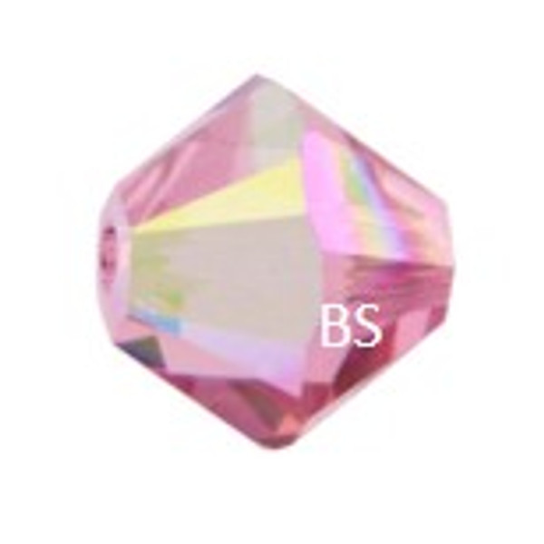 4mm Preciosa MC Rondelle Bead Pink Sapphire AB 451 69 302