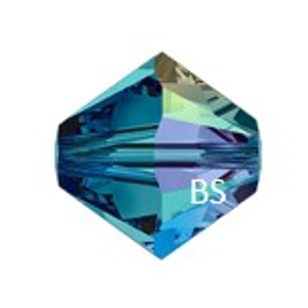 4mm Preciosa MC Rondelle Bead Indicolite AB 451 69 302