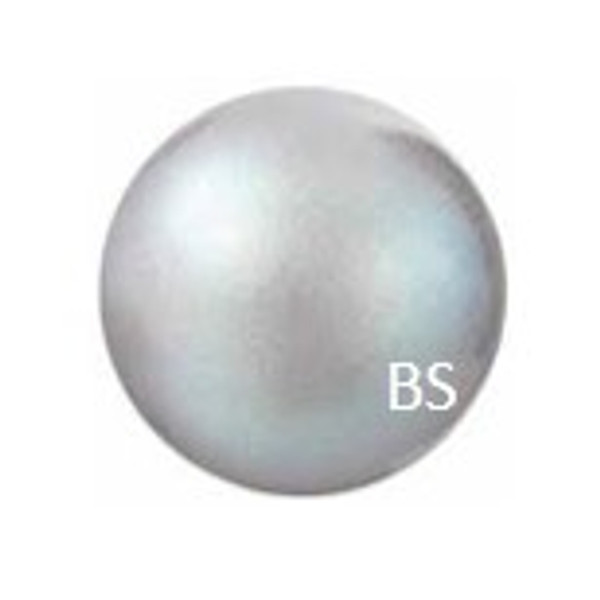 4mm Preciosa Round Pearl Maxima Pearlescent Grey Pearls