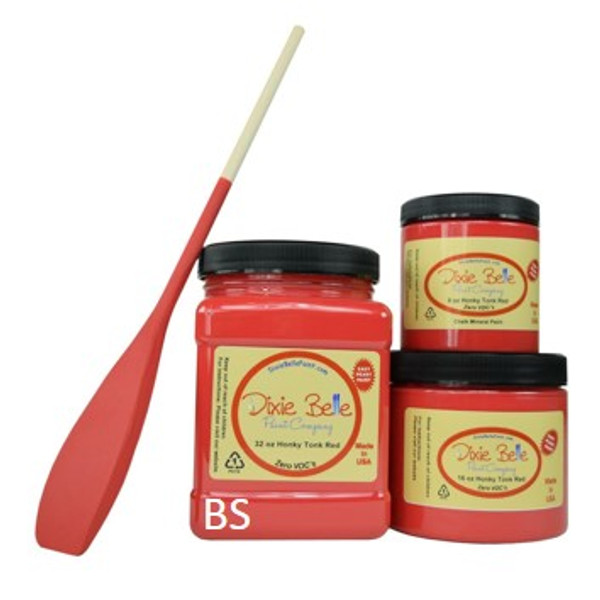 16oz Dixie Belle Chalk Mineral Paint in Honky Tonk Red