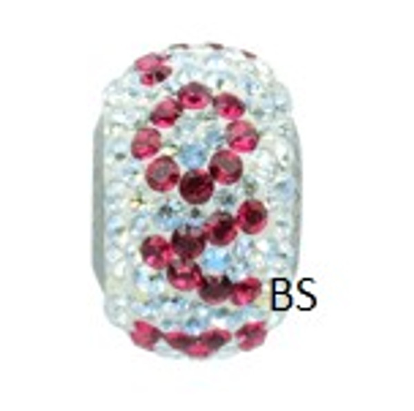 Swarovski BeCharmed "Love" Pave 81732 in Ruby and Moonlight