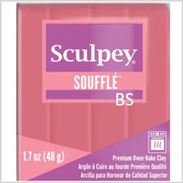 Sculpey Souffle Clay Guava, 1.7 oz bar