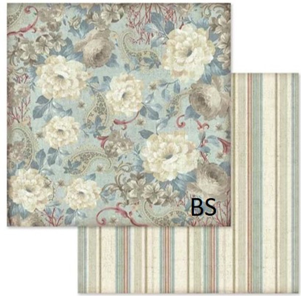 Stamperia Scrapbooking Double face sheet - White flowers wallpaper
