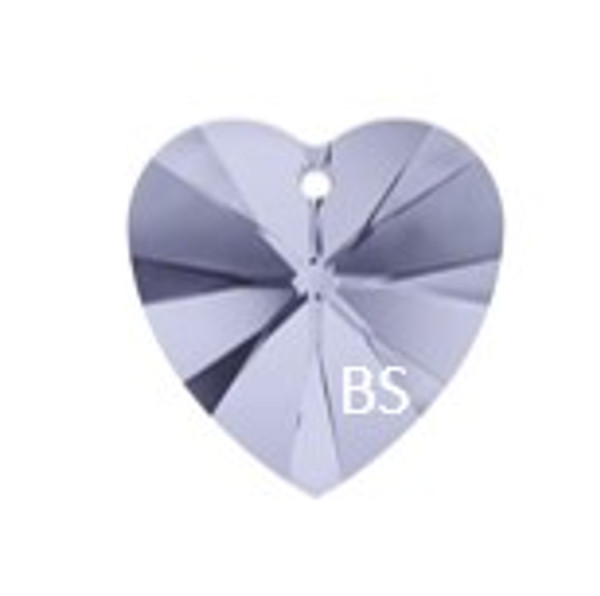 Swarovski 6228 Xilion Heart Pendant Provence Lavender 10.3x10mm